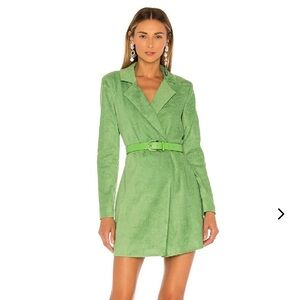 Lovers + Friends Green Trench Coat Wrap Style